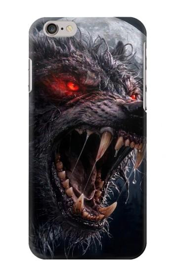 S4094 Loup au Clair de Lune Etui Coque Housse pour iPhone 6 6S