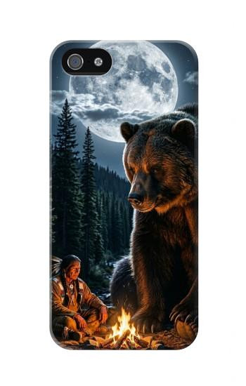 S4095 Ours Majestueux Sauvage Etui Coque Housse pour iPhone 5 5S SE