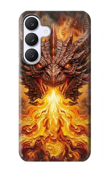 S4090 Dragon de Feu Fantastique Etui Coque Housse pour Samsung Galaxy S25 FE
