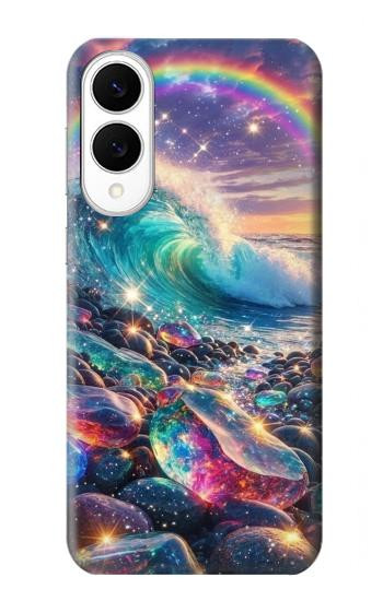S4084 Vagues Arc-en-ciel Fantastiques Etui Coque Housse pour Samsung Galaxy S25 Edge
