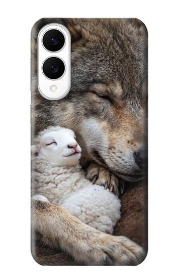 S4089 Loup et Agneau Amicaux Etui Coque Housse pour Samsung Galaxy S25 Edge