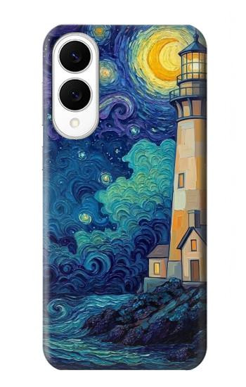 S4092 Phare au Clair de Lune Etui Coque Housse pour Samsung Galaxy S25 Edge