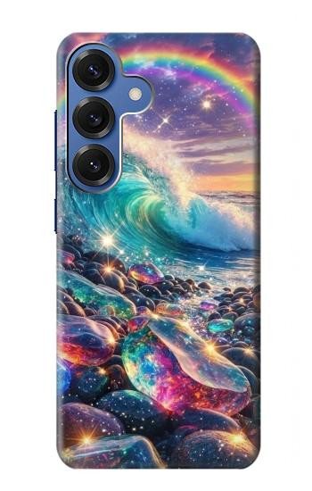 S4084 Vagues Arc-en-ciel Fantastiques Etui Coque Housse pour Samsung Galaxy S25