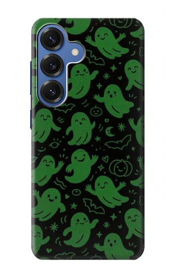 S4087 Motif Fantôme Vert Mignon Etui Coque Housse pour Samsung Galaxy S25