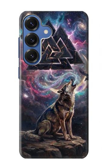 S4110 Loup et Symbole Ancien Etui Coque Housse pour Samsung Galaxy S25