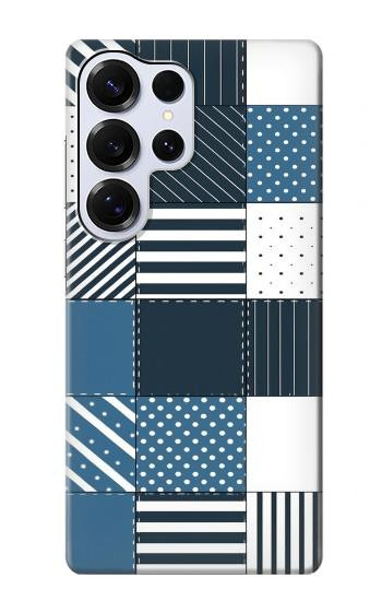 S4082 Motif Patchwork Moderne Etui Coque Housse pour Samsung Galaxy S25 Ultra