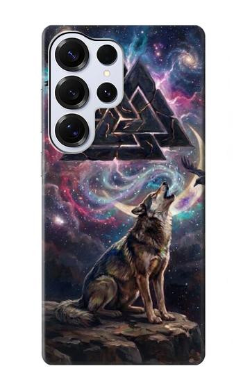 S4110 Loup et Symbole Ancien Etui Coque Housse pour Samsung Galaxy S25 Ultra