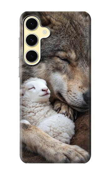 S4089 Loup et Agneau Amicaux Etui Coque Housse pour Samsung Galaxy S24 FE