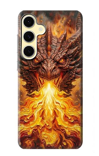 S4090 Dragon de Feu Fantastique Etui Coque Housse pour Samsung Galaxy S24 FE
