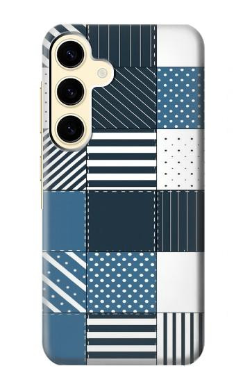 S4082 Motif Patchwork Moderne Etui Coque Housse pour Samsung Galaxy S24