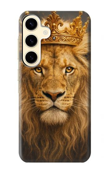 S4093 Portrait de Lion Royal Etui Coque Housse pour Samsung Galaxy S24