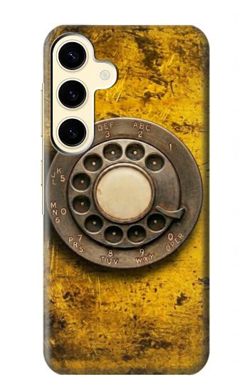 S4107 Téléphone Rotatif Vintage Etui Coque Housse pour Samsung Galaxy S24