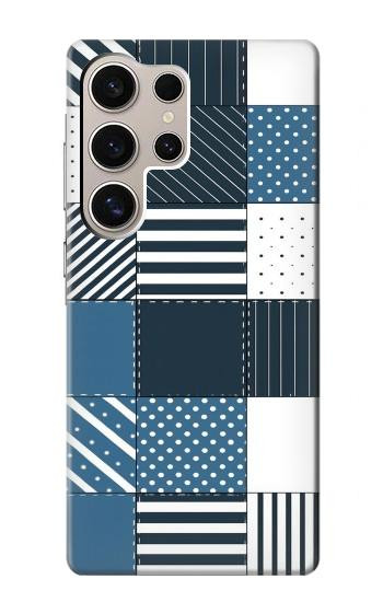 S4082 Motif Patchwork Moderne Etui Coque Housse pour Samsung Galaxy S24 Ultra