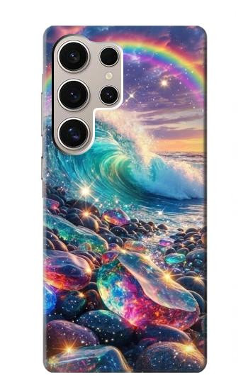 S4084 Vagues Arc-en-ciel Fantastiques Etui Coque Housse pour Samsung Galaxy S24 Ultra
