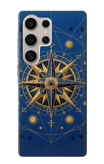 S4086 Motif Boussole Marine Etui Coque Housse pour Samsung Galaxy S24 Ultra