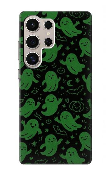 S4087 Motif Fantôme Vert Mignon Etui Coque Housse pour Samsung Galaxy S24 Ultra