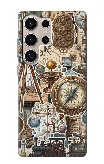 S4100 Collage Scientifique Vintage Etui Coque Housse pour Samsung Galaxy S24 Ultra