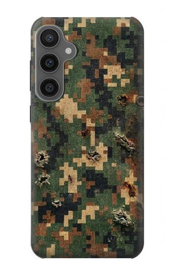 S4091 Motif Camouflage Numérique Vert Etui Coque Housse pour Samsung Galaxy S23 FE