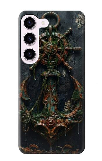 S4106 Ancre et Barre Marine Vintage Etui Coque Housse pour Samsung Galaxy S23