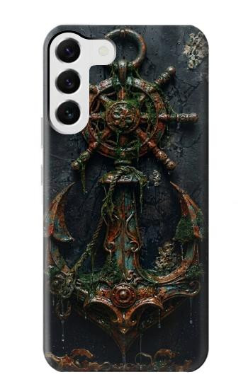 S4106 Ancre et Barre Marine Vintage Etui Coque Housse pour Samsung Galaxy S23 Plus