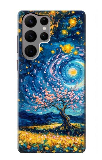 S4081 Art Galaxie Nocturne Etui Coque Housse pour Samsung Galaxy S23 Ultra