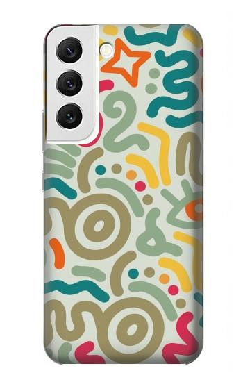 S4078 Motif Abstrait Coloré Etui Coque Housse pour Samsung Galaxy S22