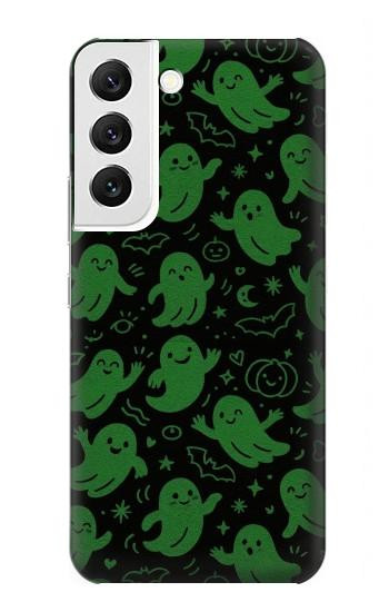S4087 Motif Fantôme Vert Mignon Etui Coque Housse pour Samsung Galaxy S22