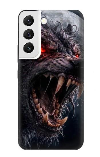 S4094 Loup au Clair de Lune Etui Coque Housse pour Samsung Galaxy S22