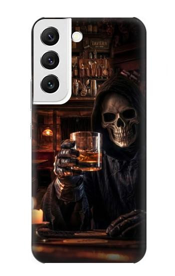 S4102 Art Taverne au Crâne Vintage Etui Coque Housse pour Samsung Galaxy S22