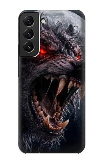 S4094 Loup au Clair de Lune Etui Coque Housse pour Samsung Galaxy S22 Plus