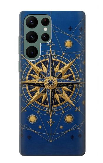 S4086 Motif Boussole Marine Etui Coque Housse pour Samsung Galaxy S22 Ultra
