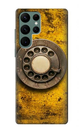 S4107 Téléphone Rotatif Vintage Etui Coque Housse pour Samsung Galaxy S22 Ultra