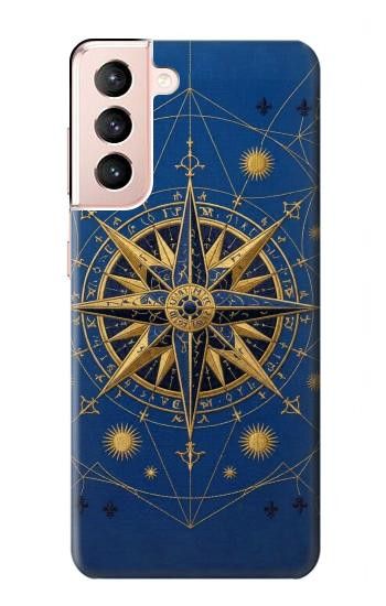 S4086 Motif Boussole Marine Etui Coque Housse pour Samsung Galaxy S21 5G