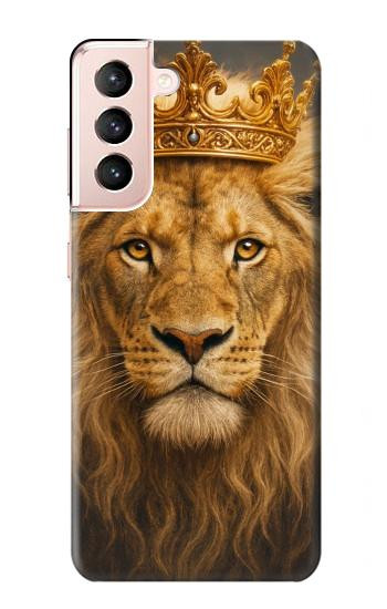 S4093 Portrait de Lion Royal Etui Coque Housse pour Samsung Galaxy S21 5G