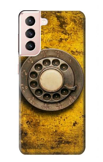 S4107 Téléphone Rotatif Vintage Etui Coque Housse pour Samsung Galaxy S21 5G