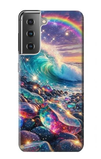 S4084 Vagues Arc-en-ciel Fantastiques Etui Coque Housse pour Samsung Galaxy S21 Plus 5G, Galaxy S21+ 5G