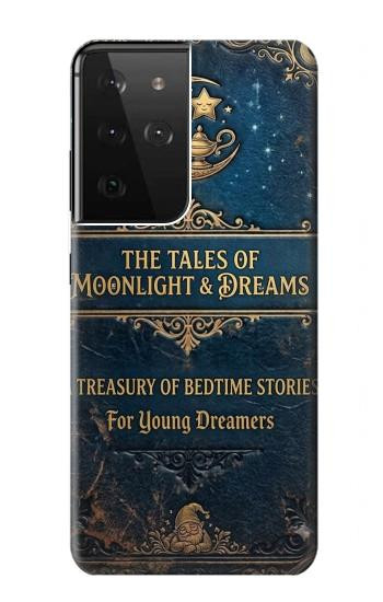 S4080 Conte Fantastique au Clair de Lune Etui Coque Housse pour Samsung Galaxy S21 Ultra 5G