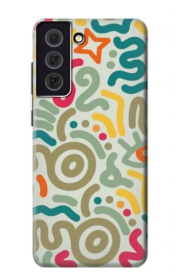 S4078 Motif Abstrait Coloré Etui Coque Housse pour Samsung Galaxy S21 FE 5G