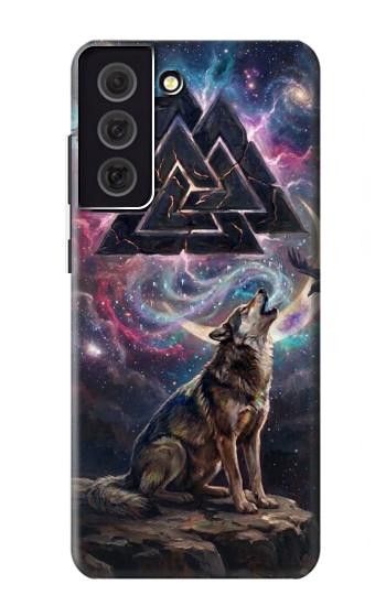 S4110 Loup et Symbole Ancien Etui Coque Housse pour Samsung Galaxy S21 FE 5G