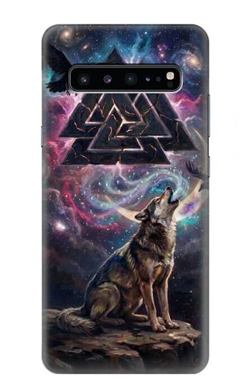 S4110 Loup et Symbole Ancien Etui Coque Housse pour Samsung Galaxy S10 5G