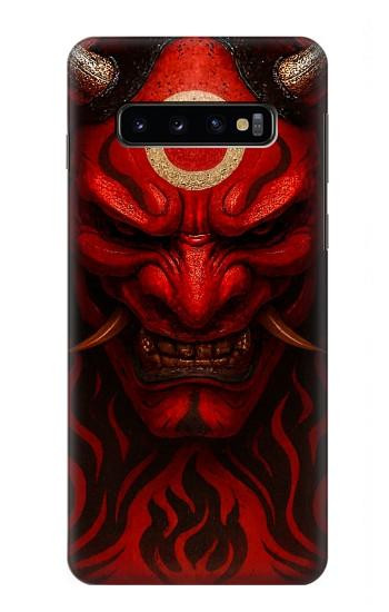 S4099 Illustration Démon Rouge Mystique Etui Coque Housse pour Samsung Galaxy S10