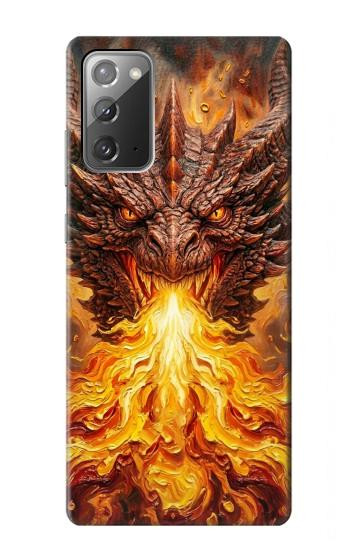 S4090 Dragon de Feu Fantastique Etui Coque Housse pour Samsung Galaxy Note 20
