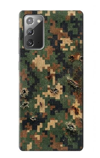 S4091 Motif Camouflage Numérique Vert Etui Coque Housse pour Samsung Galaxy Note 20