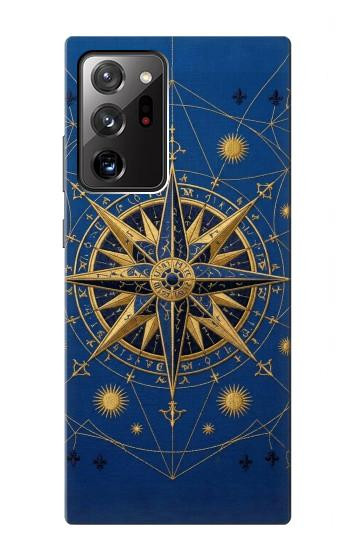 S4086 Motif Boussole Marine Etui Coque Housse pour Samsung Galaxy Note 20 Ultra, Ultra 5G