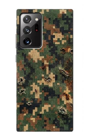 S4091 Motif Camouflage Numérique Vert Etui Coque Housse pour Samsung Galaxy Note 20 Ultra, Ultra 5G