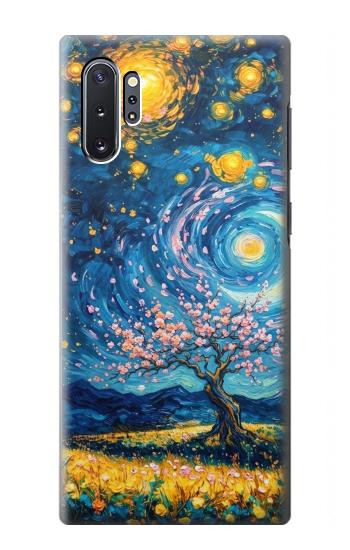 S4081 Art Galaxie Nocturne Etui Coque Housse pour Samsung Galaxy Note 10 Plus