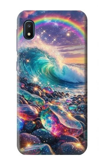 S4084 Vagues Arc-en-ciel Fantastiques Etui Coque Housse pour Samsung Galaxy A10e