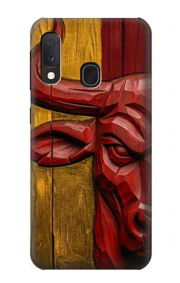 S4098 Art Taureau Espagnol Sculpté Etui Coque Housse pour Samsung Galaxy A20e