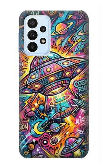 S4085 Art Cosmique Psychédélique Etui Coque Housse pour Samsung Galaxy A23