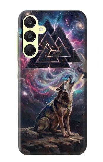 S4110 Loup et Symbole Ancien Etui Coque Housse pour Samsung Galaxy A25 5G